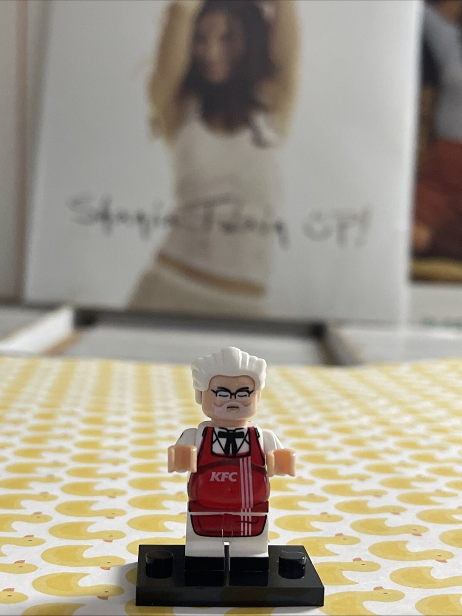 COLONEL SANDERS LEGO MINI FIG FIGURE KFC KENTUCKY FRIED CHICKEN
