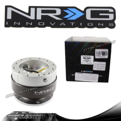 NRG Gunmetal/Silver Ball Lock Steering Wheel Gen 2.0 Quick Release Adapter Kit