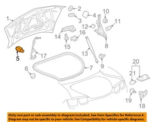 GM OEM 10-17 Camaro,Caprice Trunk Lid Lid Components-Bumper 92231413