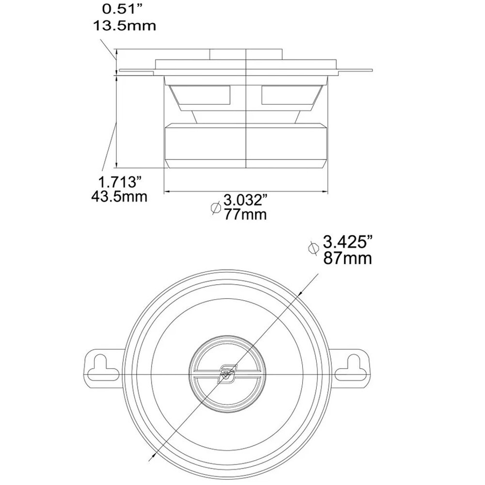 Автомобильные колонки Cerwin-Vega H735 мощностью 250 Вт 35-полосные угловые коаксиальные 4 Омные