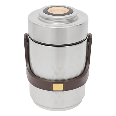3-Tiers Vacuum Insulation Food Container SS Thermal Lunch Box 2L/67.64oz Silver