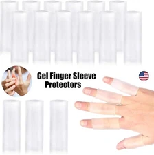 10PCS Gel Finger Sleeve Protectors Silicone Finger Sleeve Cushions & Protect USA