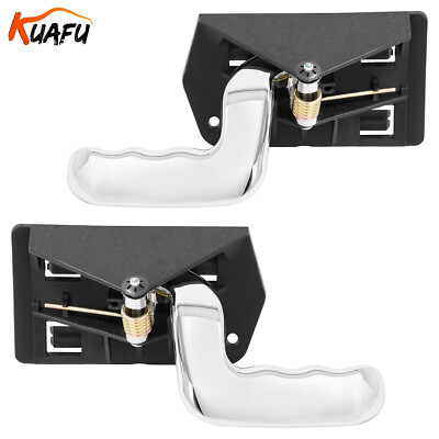 Left & Right Chrome Inside Door Handles For GMC SIERRA 2002-2006 #1353131