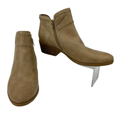 brown leatherette low ankle boot