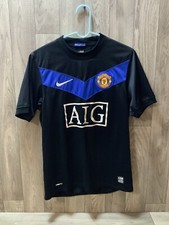 2009-2010 Authentic Nike Man United Soccer Jersey AIG Vintage No Name