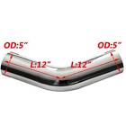 Truck 45 Degree Elbow Exhaust Pipe 5"Od x12" Arms 5 Inch Chrome Pipe