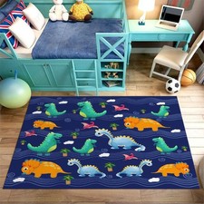 Cartoon Dinosaur Area Rugs for Kids Room 3'3" x 4'11" Rectangular , Kldd-04