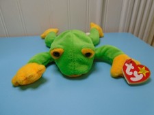 TY BEANIE BABY SMOOCHY THE FROG 8" PLUSH ML367 