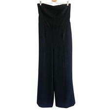 Abercrombie  Fitch Strapless Premium Crepe Jumpsuit Black New with Tag