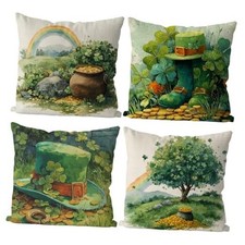 St Patricks Day Pillow Covers 18x18 Inch Set of 4 St Patricks Day 18"x18"