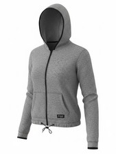 PINK Victorias Secret Heather Gray Full Zip Hoodie jacket size womens XS