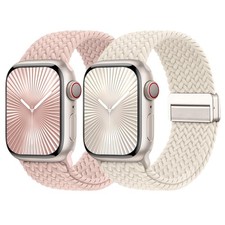 Apple Watch Band 38MM 40MM 41MM 42MM Braided Stretchy Magnetic Clasp Bands 44mm