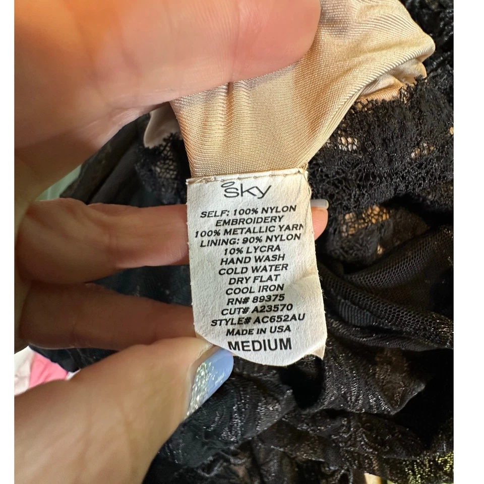 SKY black lace halter high low party dress size Medium - Image 4 of 4