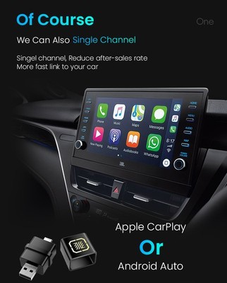 2-in-1 Wireless CarPlay & Android Auto Adapter, USB Dongle, Connect Box