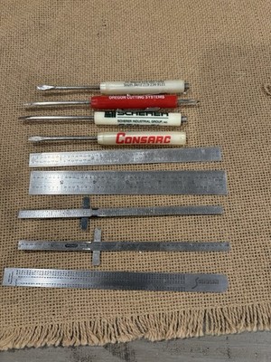 A Combined Lot Of Pocket Screwdrivers & Pocket Slide Rulers