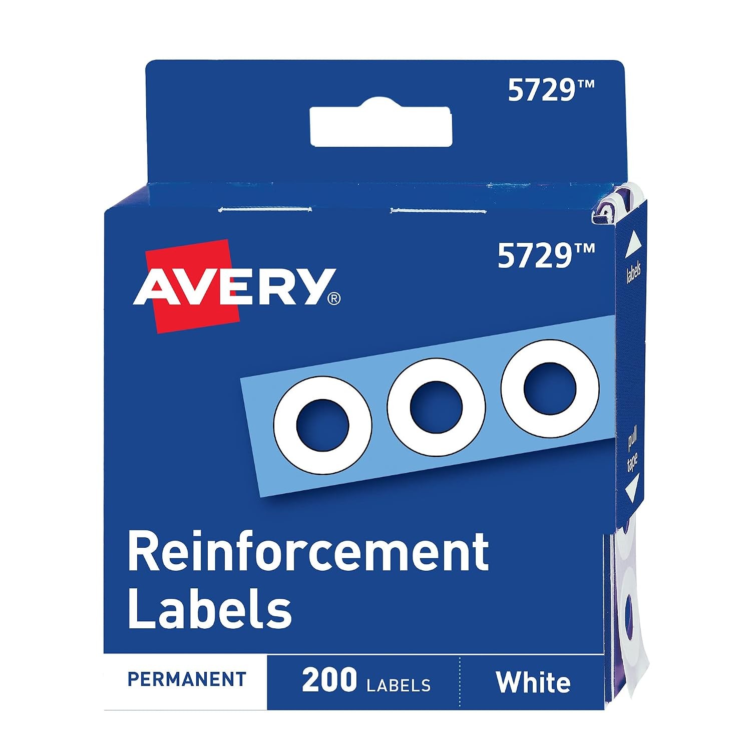 AVERY Products- Hole Reinforcements, 1/4" Diameter, White, 200/Pack- Sold As 1 P