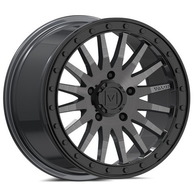 15x8 Valor Offroad V06 Full Painted Brushed Gunmetal UTV BEADLOCK Wheel 5x4.5