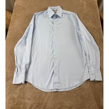 Suitsupply Traveller Dress Shirt Mens 40 Slim Fit Light Blue Textured L/S EUC