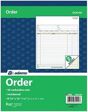 Carbonless Order Book For Business Use