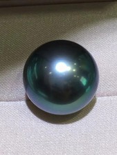NEW Huge AAAAA 13-14mm south sea Round Black loose pearl undrilled drilled