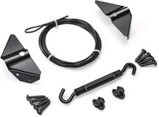 Anti Sag Gate Kits for Wooden Fence, Door Support Cable Kit in Zinc, Black Anti-
