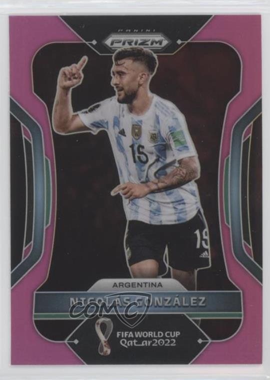2022 Panini Prizm World Cup Qatar Pink Prizm Nicolas Gonzalez #10 rt4