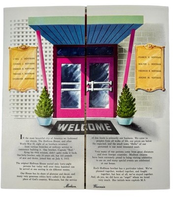 Vtg Hoffman House Madison WI Restaurant Brochure Smorgasbord Menu Advertising
