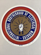 "Pegatina IBEW Union 8"" nueva en stock"