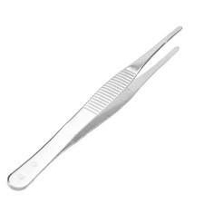 5.5" Long Silver Tone Stainless Steel Round Tip Tweezers S3J84591