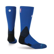STANCE SOLID CREW NBA On-Court Basketball Socks Blue Black Men's Medium 6 -8.5