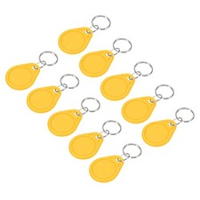 20Pcs RFID Key Fobs UID 13.56MHz Rewritable Proximity IC Smart Token Tag Yellow