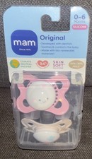 MAM Original Orthodontic Pacifiers Sterilizer  Carry Case 0-6M   Pink Safari