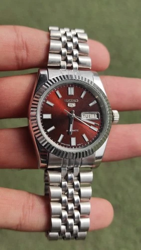 Seiko 5 6309 Automatic Men's Watch Brown Dial Day Date Vintage Japan