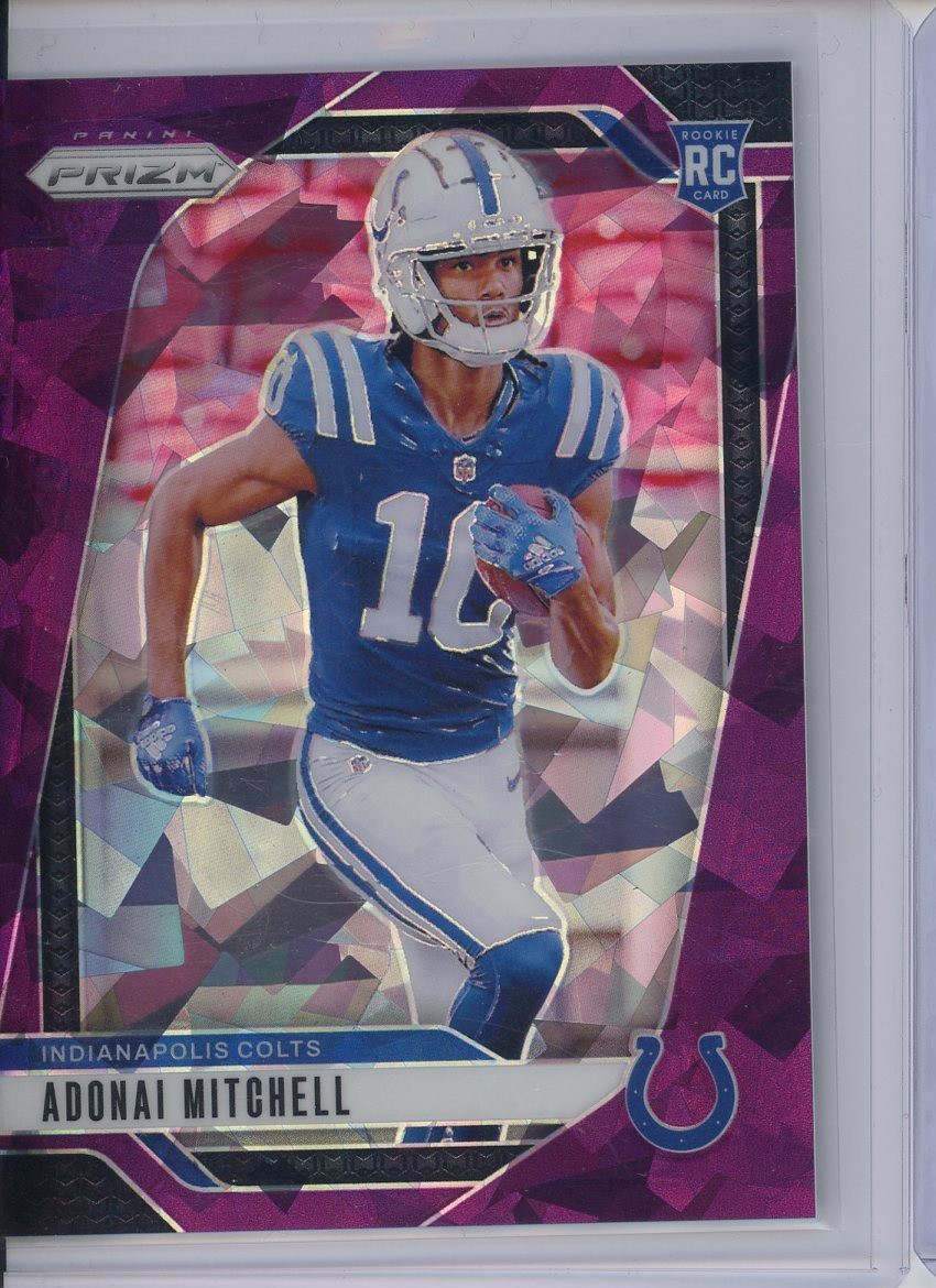 2024 Panini Prizm Rookies Purple Ice Prizm /225 Adonai Mitchell #303 Rookie RC