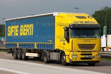 Foto camion Iveco Stralis 430 autoarticolato telonato Italia giallo SIFTE BERTI #n8dc
