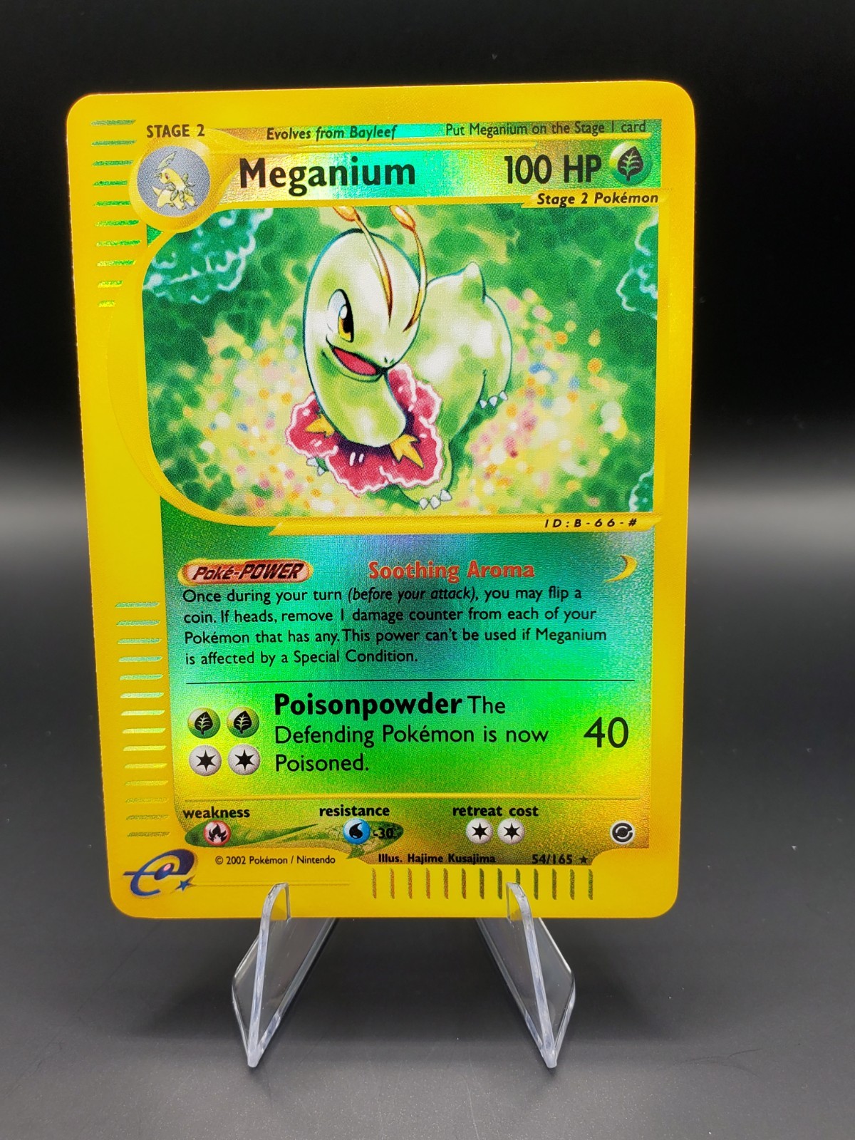 2002 POKEMON EXPEDITION SET #54/165 MEGANIUM REVERSE HOLO RARE