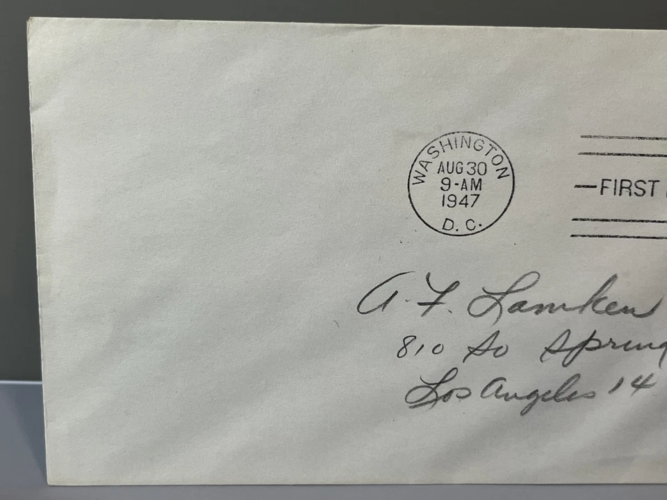 USA 10¢ AIR MAIL PANAM BLDG #C34 AUG 30 1947 WASHINGTON DC FIRST DAY COVER FDC - Image 3 of 4