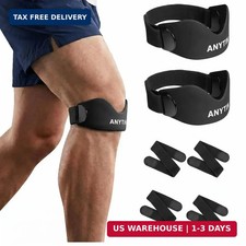 Silicone Patellar Tendon Support Strap 2 Pack, Knee Brace for Women Men