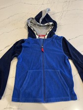 Hanna Andersson Size 140 Boys Zip Up Hooded Shark Jacket Blue Size 10