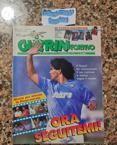 Guerin Sportivo N°31 - 1988 - Maradona, Diaz, Altobelli, Holmqvist, Stadio Italia 90