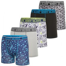 Boys Boxer Briefs Pack of 4, 5 or 6 Medium 5pk - Sharks Skateboards & Solids