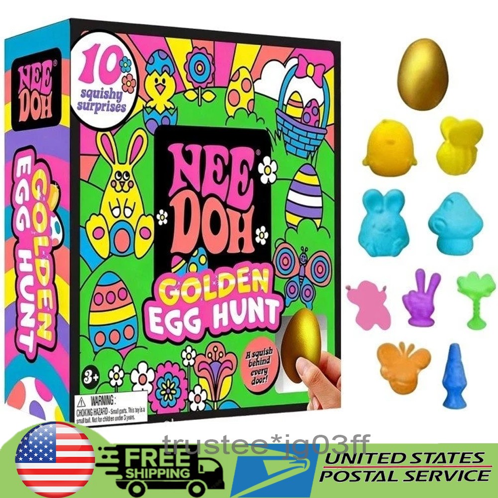 NeeDoh Golden Egg Hunt - Sensory Squeeze Toy Squishy Toy Set