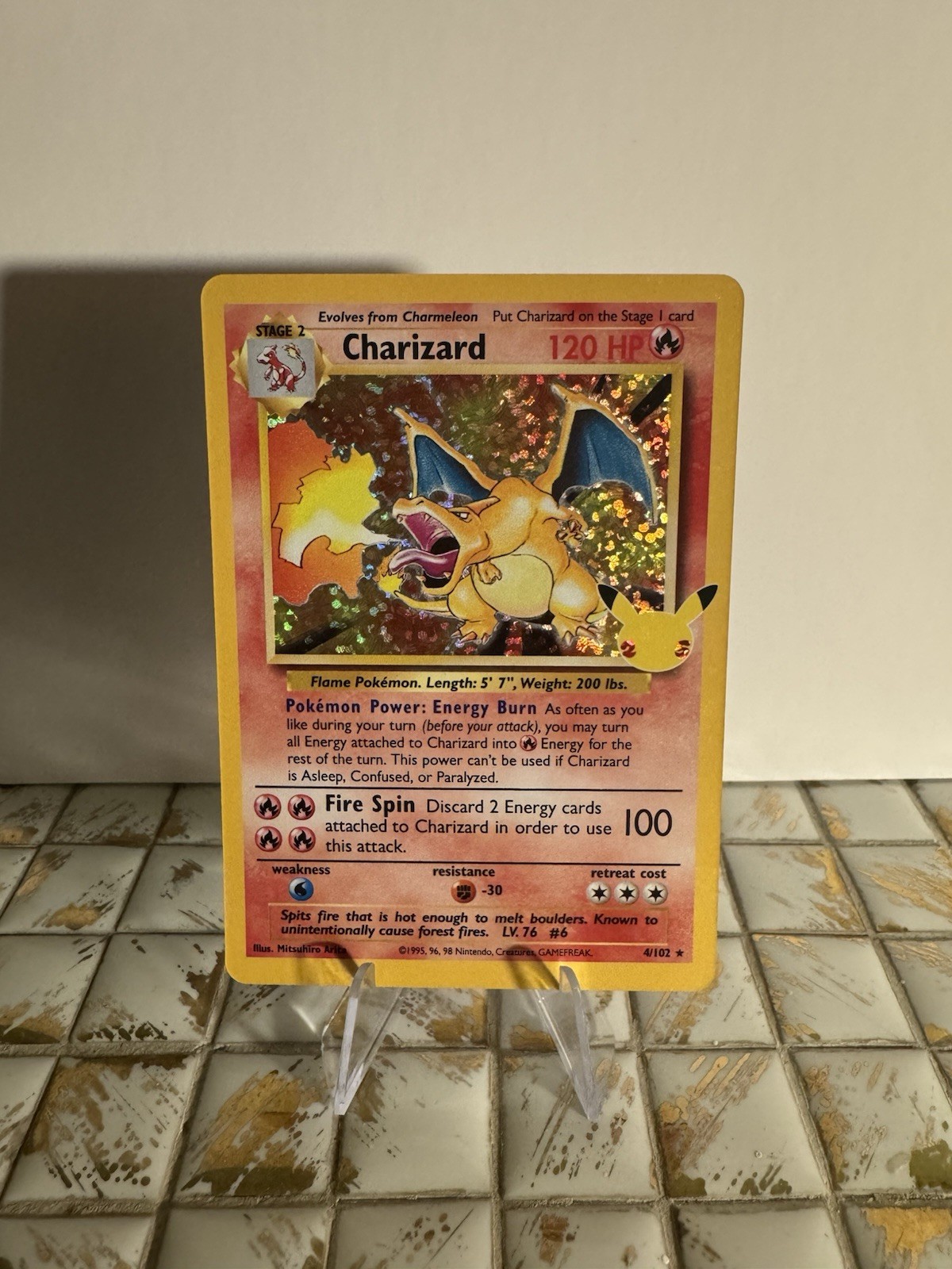 Pokémon TCG Charizard 25th Celebrations Holo Rare Card 4/102
