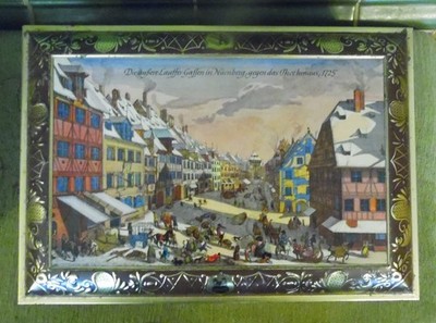 Alte Dose , Blechdose , E. Otto Schmidt , 42 x 30 x 17 cm , Lauffer-Gassen 1725