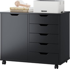 Archivador de 5 cajones debajo del escritorio soporte para impresora enrollable