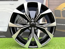 4X R18 Pouce 5X112 Skoda Karoq Style Noir Poli Roues : Pour Kodiaq Enyaq