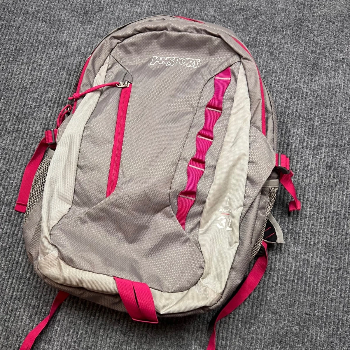 jansport agave women's backpack grey pink JanSport Gray Camping & Hiking Daypacks for sale