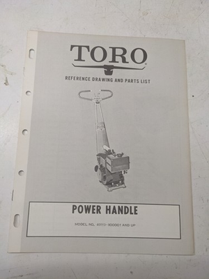 #ad TORO PARTS CATALOG LIST BOOK MANUAL REFERENCE DRAWING POWER HANDLE 40113 $23.74