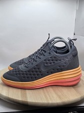 Women's Size 9 - Nike Lunar Elite Sky Hi Grey/Orange Casual Sneakers 631376-006