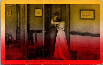 You'll Come Soon Dear Won't You Victorian Romance Postcard TPR1